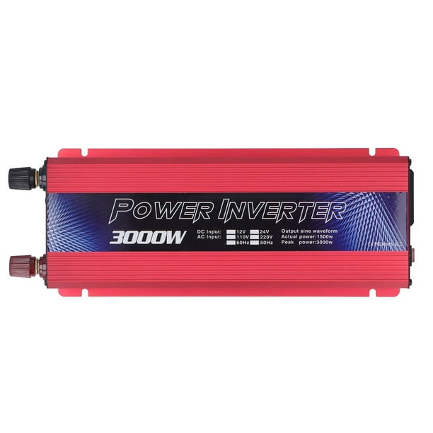 Inversor De Corriente Para Automóvil, 6 Protrections 3000W Convertidor De Automóvil Carga Silenciosa Multipropósito Con Ventilador De Refrigeración Para Vehículos Al Aire ANGGREK Otros