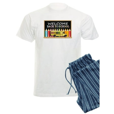 

CafePress - WELCOME BACK TO SCHOOL BUS - Men s Light Pajamas