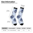 thumbnail image 2 of KLL Turtle with Blue Stones Print Cool Socks Men's Women's Crew Socks Funny Crazy Novelty Stockings, 2 of 6