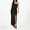 002 Black, variant on Women's One Shoulder Long Sleeve Maxi Dresses Waist Twisted High Split Dress Sexy Bodycon Ruched Party Formal Dress