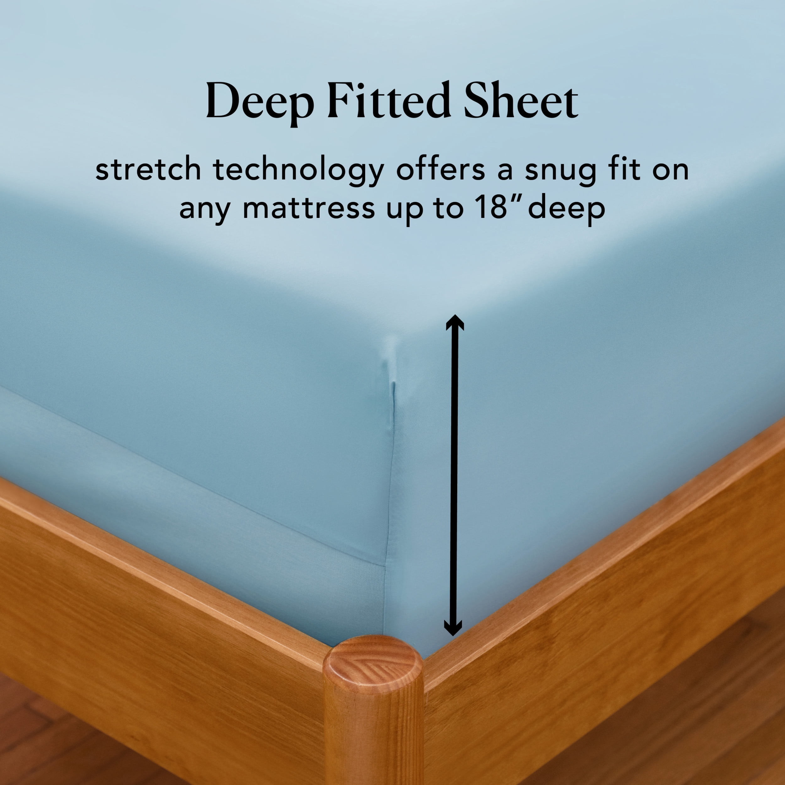 Better Homes & Gardens 400 Thread Count Hygro Cotton Bed Sheet Set, King, Blue Sheer Romance