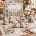 thumbnail image 2 of Cadancy Crochet Kit Gnomes 9 Piece Beginner DIY Amigurumi Tea Party Yarn Hook Pattern Guided Instruction Home Craft Gift for Adults Teens Supplies Holiday Christmas Stocking Stuffers, 2 of 6