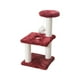 thumbnail image 2 of Árbol rascador moderno para gatos con poste de sisal integrado, diseño que ahorra espacio, estructura metálica plegable, base de madera de 2 niveles, ideal para el dormitorio.,Wsvlmg, 2 of 8