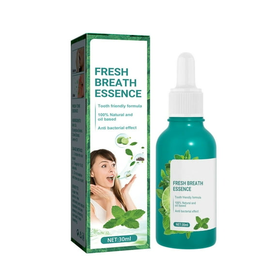 Beauty Products for Women, Fresh Breath Breath Freshener Bad Breath Eliminating Bad Mouth Smell Removing Drops Fresh Breath Mouthwash Peppermint Mouth Freshener For Travel 30ml