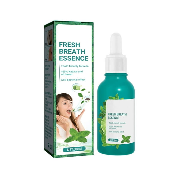 FcBaudy Fresh Breath Breath Freshener Bad Breath Eliminating Bad Mouth Smell Removing Drops Fresh Breath Mouthwash Peppermint Mouth Freshener For Travel 30ml sume sume