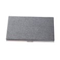 thumbnail image 4 of Estuche para tarjetas de visita Yuyangstore profesional de acero inoxidable de cuero PU gris, 4 of 6