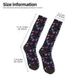 thumbnail image 2 of Rateoe Colorful Guitar Pattern Women’s Knee High Crew Socks,Trouser Socks Comfortable, Breathable, Moisture-Wicking and Soft, 2 of 6