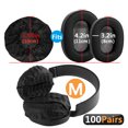 thumbnail image 3 of Geekria 100 Pairs Disposable Headphone Covers for Over-Ear and MRI Headsets, Stretchable Sanitary Ear Pads, Hygienic Earcup Cushion Protectors (M, Black), 3 of 6