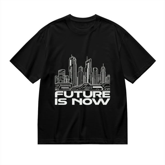 Black T Shirts for Men, Circuit City, Future Is Now, Graphic 3 Mens Graphic Tees, 24827534,S