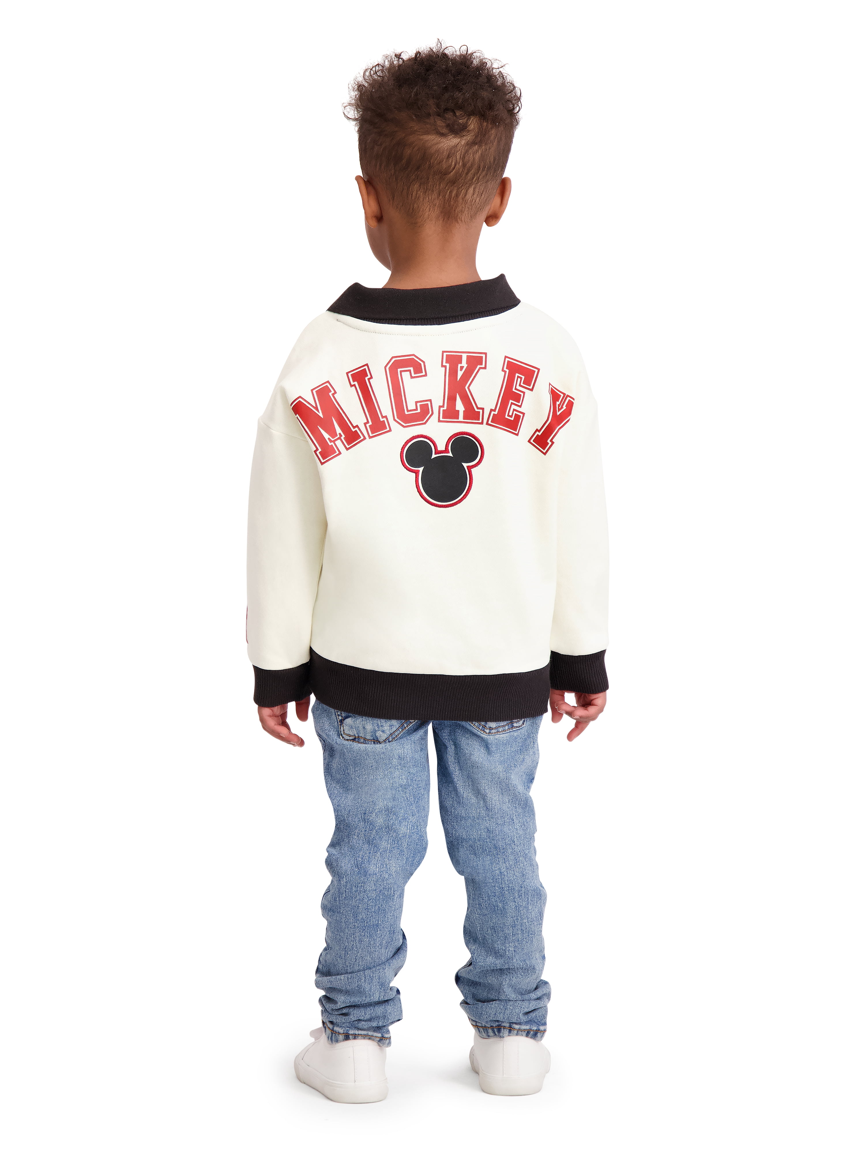 Mickey Mouse Toddler Boy Long Sleeve Rugby Shirt, Sizes 12M-5T