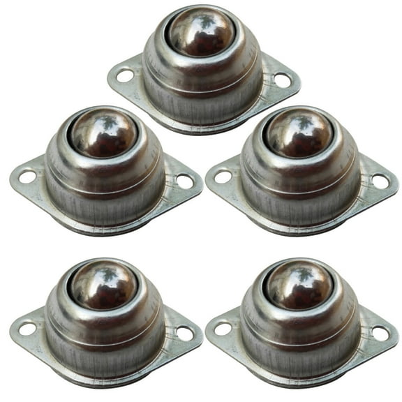 Worgeous Robot Wheels Heavy Ball Transfer Bearing Metal Silver 5Pcs 1.9In