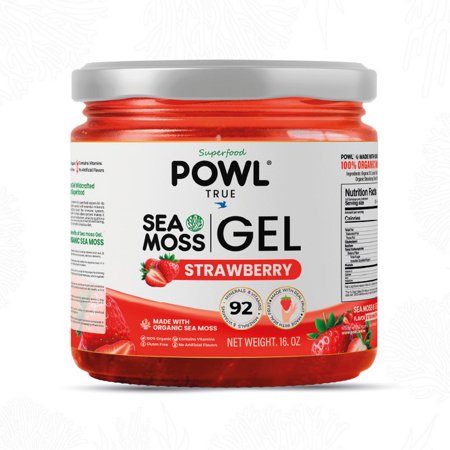 Organic Sea Moss Gel - Wildcrafted Irish Superfood Strawberry flavor