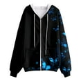 thumbnail image 6 of zaveiop Zipper Hoodies for Women Graphic Zip up Hoodie Long Sleeve Sweatshirts Floral Y2k Jackets Fall Outfits with Pockets (Z1-Black, M), 6 of 7