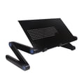 thumbnail image 3 of Miangastore Adjustable Laptop Stand Portable Folding Computer Desk with Side Mount Mouse Pad (Black), 3 of 8
