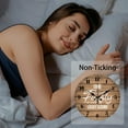 thumbnail image 4 of Reloj de pared de 12 pulgadas con texto en inglés "Time Spent with Family", reloj de pared vintage de madera, reloj de pared con frase de granja que funciona con pilas, reloj de pared redondo que, 4 of 8