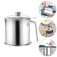 thumbnail image 3 of 1pc 304 Stainless Steel Oil Strainer Pot Oil Strainer and Container (Silver), 3 of 7