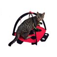 thumbnail image 3 of Alfombra de juego multifunción para gatos, cama acolchada plegable para gatitos, con juguetes colgantes, pelotas y ratones (roja), 3 of 5
