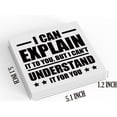 thumbnail image 3 of Zomyto 5"x5" Funny Office Gifts for Coworkers Wooden Box Sign Humor Home Office Desk Decor Cheer Up Boss Day Gifts for Women Boss Colleague Shelf Table Wall Decor, 3 of 6