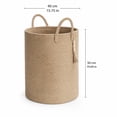thumbnail image 4 of Kiddiway Handwoven Woven Storage Basket - Natural Rattan, Storage Bins, Toy Storage, Blanket Storage, Shelf and Closet Organizer, Laundry Basket, Hand Basket Wicker Soft,yellow, 4 of 6