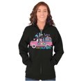 thumbnail image 3 of Easter Egg-Cellent Egg Hunter Truck Womens Plus Size Graphic Zipper Hoodie Brisco Brands 5X, 3 of 5