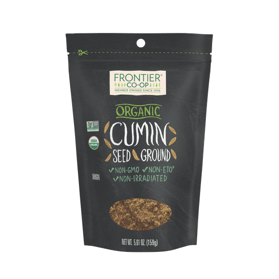 Frontier Co-op Certified Organic Cumin Seed, Ground, 5.61 oz. Bag