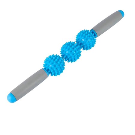 3 Massage Balls Design ,Massage Stick Tools,Massager ,Muscle Roller Massage Stick (Light Blue)