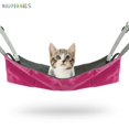 thumbnail image 6 of BadPiggies Cat Hanging Reversible Hammock Bed, Nylon or Plush Pet Cage Hammocks for Small Animals Puppy Dogs Kitten Ferret Rabbits Playing (Hot Pink), 6 of 8