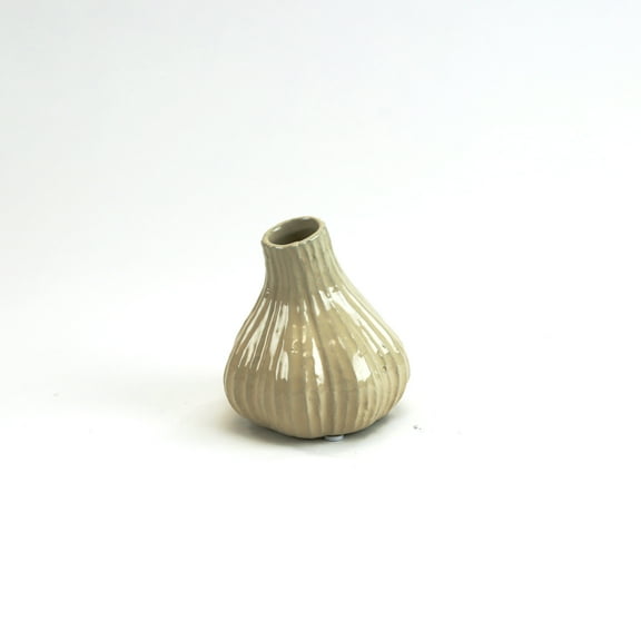 WGV Large Ceramic Garlic Pod Bud Vase - 4" Long x 4.3" Height, Good quality, Heavy Weighted Base - 1 Pc