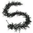 thumbnail image 4 of Black Artificial Flowers Black Eucalyptus Garlands Halloween Garland Black Leaf Garland with Flowers Fake Floral Greenery for Halloween Party Decor Home Backdrop Wall Fall Decor(Black), 4 of 5