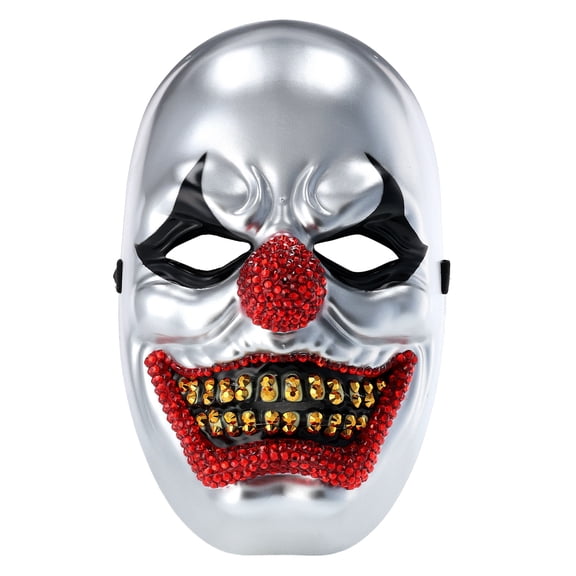 Big Top Bling Mask Costume Accessory for Adults, Silver, Halloween by Way To Celebrate