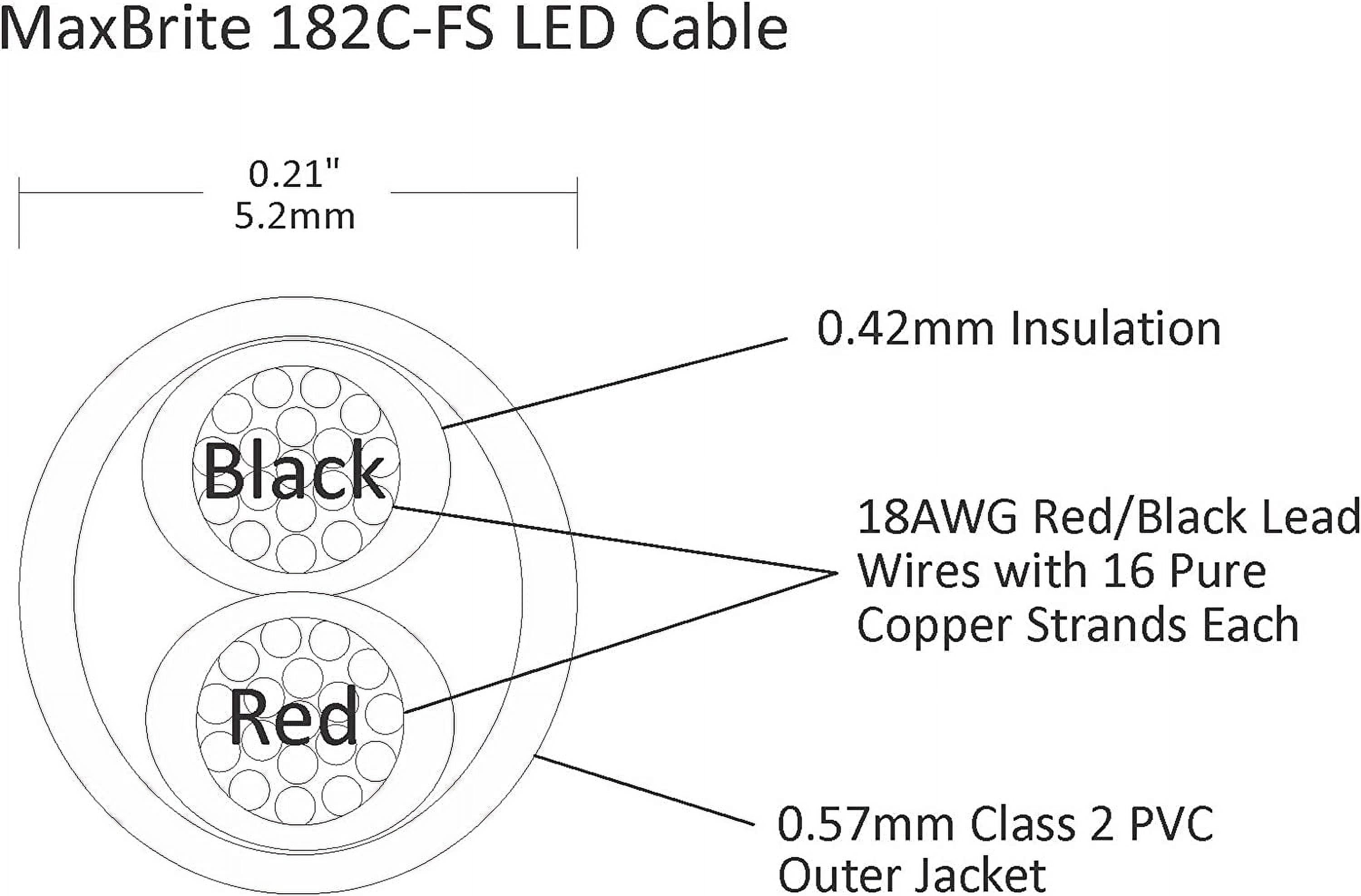100 ft. 18AWG Low Voltage Cable 2 Conductor White Sleeve in-Wall Speaker Wire UL Listed Class 2