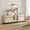 Beige, variant on Modern Sideboard With Adjustable Shelves, 3 In 1 Storage Cabinet With Glass Doors, Coffee Bar Cabinet For Living Room, Kitchen,Oak