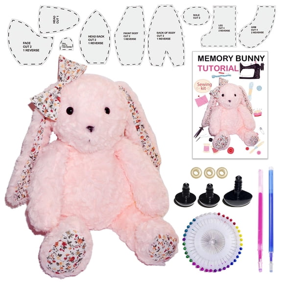 Conjunto de Moldes de Costura Topapfo Memory Bunny con Instrucciones