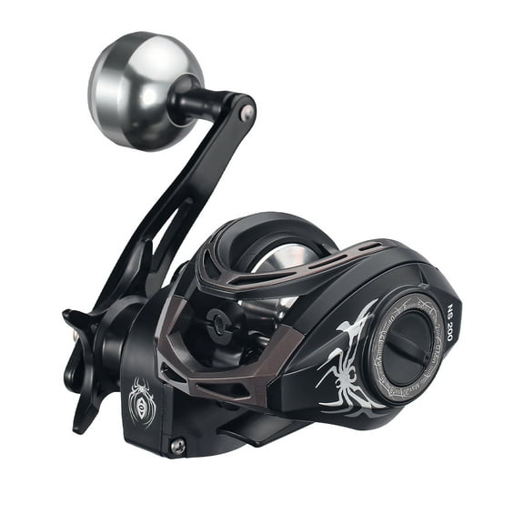 HAUT TON Black Baitcaster Fishing reel 6.3:1 Gear Ratio 7KG Max Drag System 5 1BB BB For Bass Feshwater Saltwate Fishing