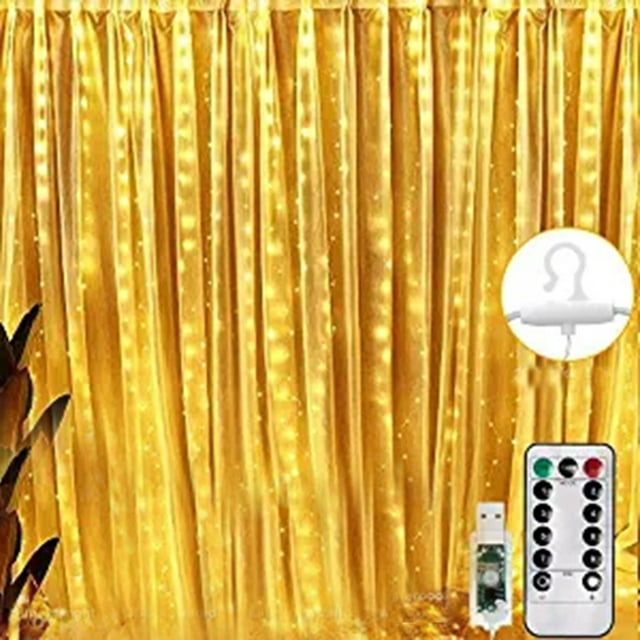 TUWABEII LED Color Lamp Outdoor Courtyard Decoration Remote Control Star Copper Wire Lamp String With Hook USB Home Decor Clearance
