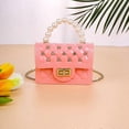 thumbnail image 1 of Bolso de mano Jelly para mujer, bolso portátil con perlas diagonales, 1 of 1