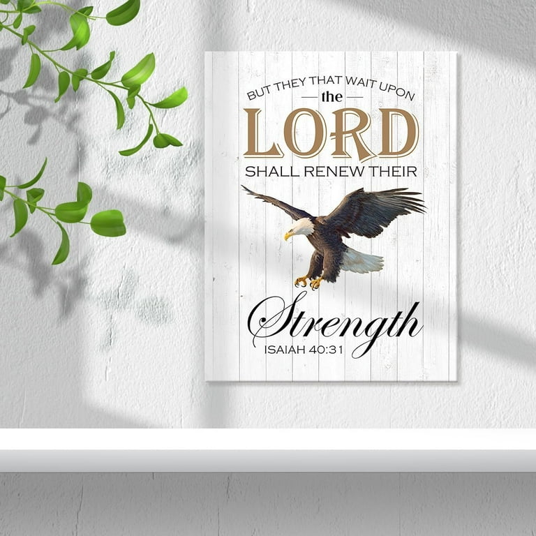 Isaiah 40:31 Scripture Canvas Art | "But Those Who Trust In The Lord" Framed Wall Art 16x24
