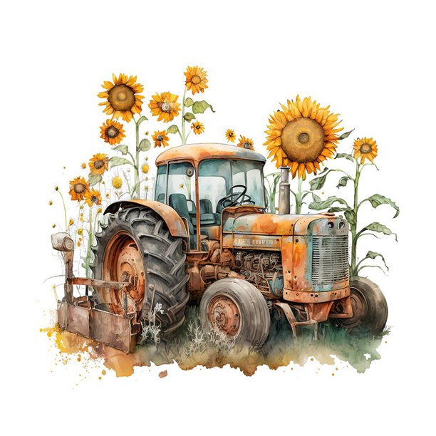 Cuadros Decorativos 5D bricolaje taladro redondo completo diamante pintura girasol camión decoración del hogar (sz3679) DQrwqpou Nuevos Originales