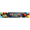 thumbnail image 1 of Welcome Back to School Banner Pencil Apple Basketball Decorations Classroom Poster Party Supplies Learning Event Educational Backdrop, 1 of 4