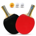 thumbnail image 1 of Ping Pong Paddles Quality Table Tennis Rackets 2 Ping Pong Bats Long Short Handle Ping, 1 of 8