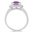 thumbnail image 2 of SZUL Women's 1.35 Carat Cushion Cut Amethyst and Diamond Ring in 14K White Gold, 2 of 3