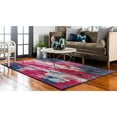thumbnail image 6 of Unique Loom Lilly Jardin Rug Red/Beige 5' 1" x 8' Rectangle Abstract Modern Perfect For Living Room Bed Room Dining Room Office, 6 of 7