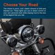 thumbnail image 4 of TRUE MODS 2 luces antiniebla LED negras de 4,5 pulgadas para motocicletas Harley Davidson [señales de giro HALO DRL blanco y ámbar] [lente ojo de pez dual avanzada] [blanco frío 6500 K] lámparas de co, 4 of 5