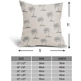 thumbnail image 5 of Gray Tree Pillow Covers 16X16 Inch Set of 2 Coastal Tropical Plants Coconut Trees Decorative Pillow Cases Summer Beach Vintage Cushion Case Hawaiian Home Decor for Sofa Couch Outdoor, 5 of 6