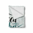 thumbnail image 2 of Chill Soft Flannel Fleece Throw Blanket, Hand Letters Calligraphy Dots Wavy Lines and Little Heart Modern, Cozy Plush for Indoor and Outdoor Use, 50" x 70", Teal Black Beige, by Ambesonne, 2 of 6