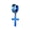 blue, variant on Huggie Earrings Cross Hoop Earrings Ear Buckle Ear Clip Men Women Rock 1PC --blue