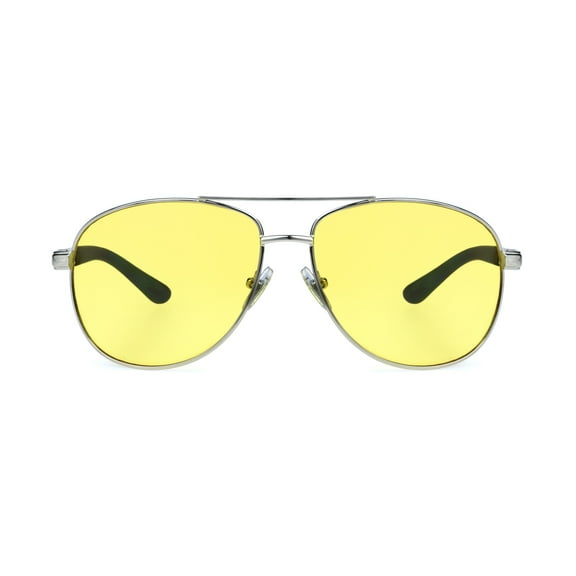 Foster Grant Men's Aviator Sport Sunglasses Silver