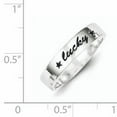 thumbnail image 2 of Sterling Silver Antiqued & Polished Lucky Ring (Size 6) Made In India qr2698-6, 2 of 2