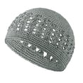 thumbnail image 2 of Crochet Beanie Hollow Out Cap for Women (Grey One Size), 2 of 3