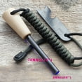 thumbnail image 2 of 8 - in - 1 Survival Fire Starter With Wooden Handle and Paracord Lanyard By Sirius Survival - Camo, 2 of 8